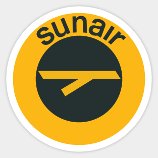 Vintage 1970's Sunair airline logo - vintage fly away feel Sticker